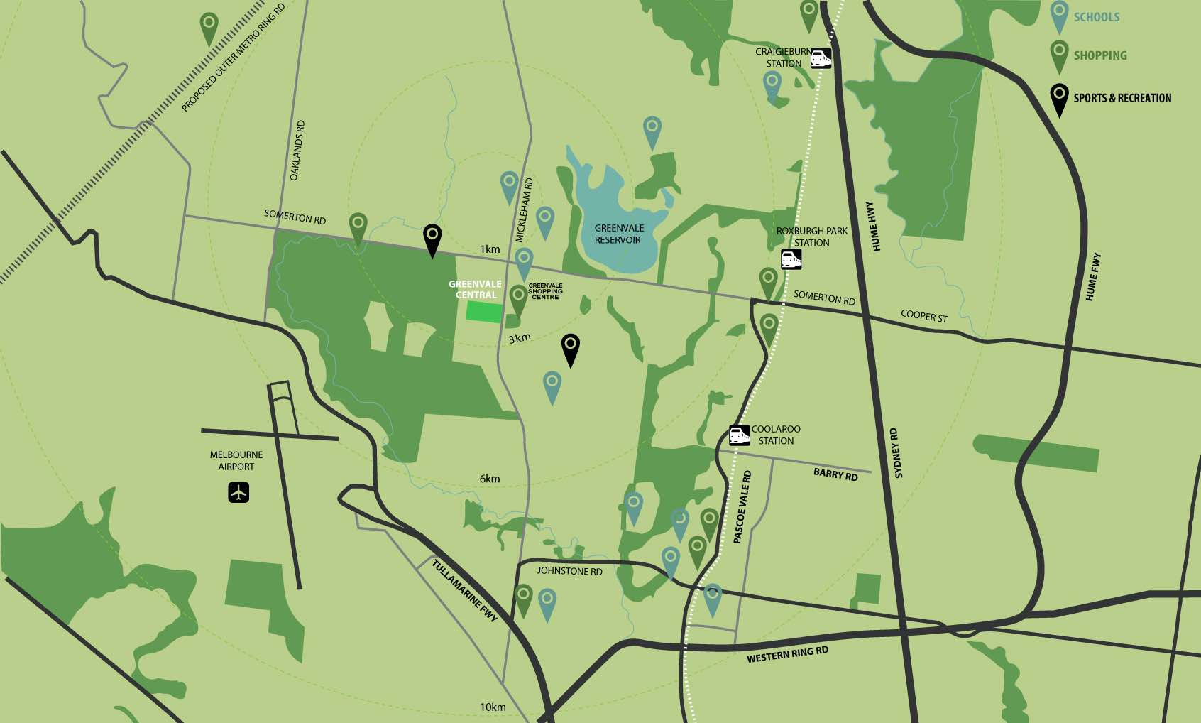 Greenvale Central Estate Location map
